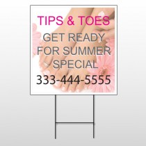 Tips & Toes 488 Wire Frame Sign