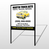 Black & Yellow Truck 117 H-Frame Sign