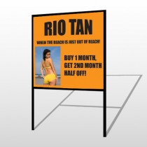 Rio Tan Beach 489 H Frame Sign