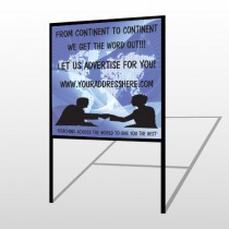 Map Silhouette 433 H Frame Sign