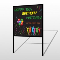 Silhouette Party 187 H-Frame Sign