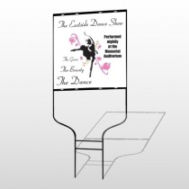 Ballet Dance 517 Round Rod Sign