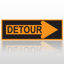 Right Arrow Detour 10101 Road Sign