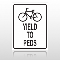 Yield Peds 10046 Parking Lot Sign