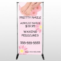 Nail Salon 291 Pocket Banner Stand