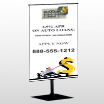 Auto Loan 173 Center Pole Banner Stand