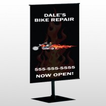 Harley Flame 108 Center Pole Banner Stand