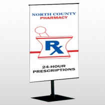 Pharmacy 101 Center Pole Banner Stand