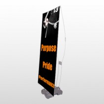 Black 41 Exterior Flex Banner Stand