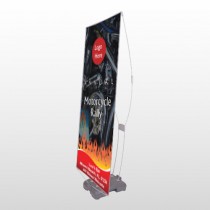 Motorcycle Flame 107 Exterior Flex Banner Stand