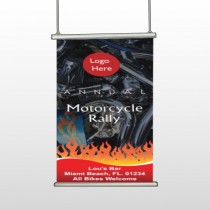 Motorcycle Flame 107 Hanging Banner
