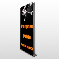 Black 41 Retractable Retractable Banner Stand