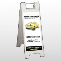 Black & Yellow Truck 117 A Frame Sign