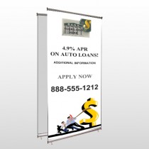 Auto Loan 173 Center Pole Banner Stand