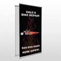 Harley Flame 108 Center Pole Banner Stand