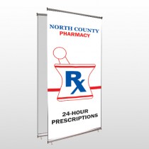 Pharmacy 101 Center Pole Banner Stand