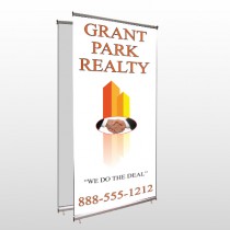 Real Handshake 365 Center Pole Banner Stand