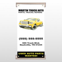 Black & Yellow Truck 117 Track Banner