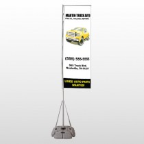 Black & Yellow Truck 117 Exterior Flag Banner Stand