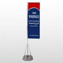 Governor 132 Exterior Flag Banner Stand