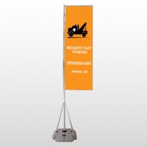 Mighty 128 Exterior Flag Banner Stand