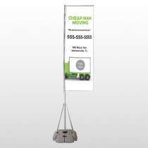 Moving 121 Exterior Flag Banner Stand