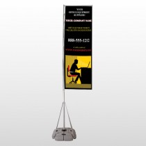 Office 149 Exterior Flag Banner Stand