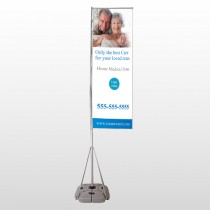 Old 96 Exterior Flag Banner Stand