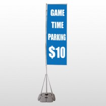 Parking 123 Exterior Flag Banner Stand