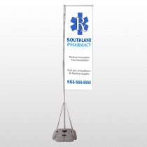 Pharmacy 103 Exterior Flag Banner Stand