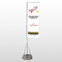 Towing 125 Exterior Flag Banner Stand
