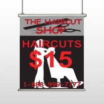 Haircut Scissor 644 Hanging Banner