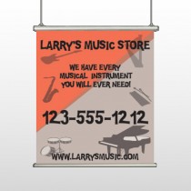 Larry Music Store 372 Hanging Banner