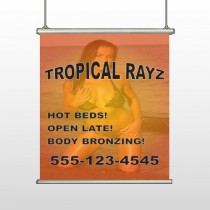 Tropical Rayz Tan 490 Hanging Banner