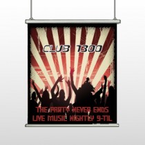 Night Club 523 Hanging Banner