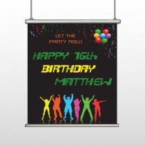 Silhouette Party 187 Hanging Banner