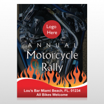 Motorcycle Flame 322 Custom Decal