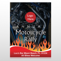 Motorcycle Flame 322 Custom Sign
