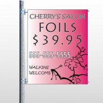 Cherry Salon 288 Pole Banner
