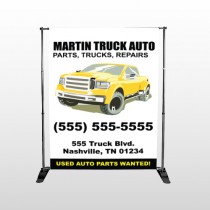 Black & Yellow Truck 117 Pocket Banner Stand