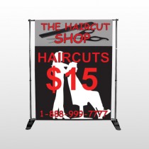 Haircut Scissor 644 Pocket Banner Stand