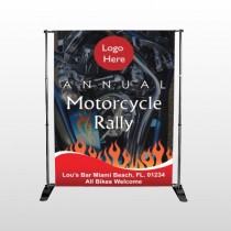 Motorcycle Flame 107 Pocket Banner Stand