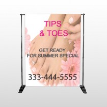 Tips And Toes 488 Pocket Banner Stand