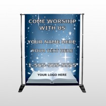 Worship With Us 02 Pocket Banner Stand