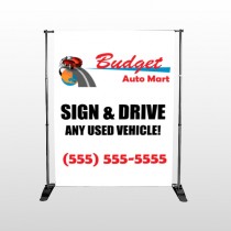 Budget Auto Mart 116 Pocket Banner Stand