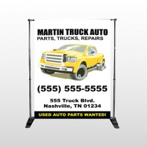 Black & Yellow Truck 117 Pocket Banner Stand