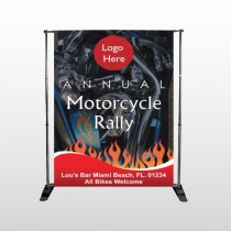 Motorcycle Flame 107 Pocket Banner Stand