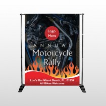 Motorcycle Flame 322 Pocket Banner Stand