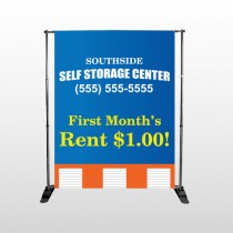 Storage Building 120 Pocket Banner Stand