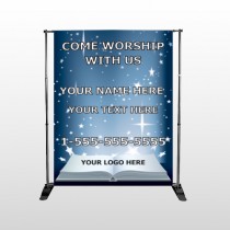 Worship With Us 02 Pocket Banner Stand